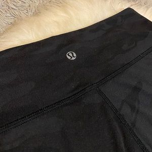 Lululemon Black Camouflage (camo) Leggings